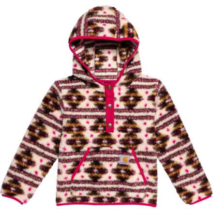 Carhartt Little Girls CA7006 Heavyweight Fleece Jacket - Snap Neck in Malt