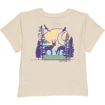 Carhartt Little Girls CA7022 Woodland Pocket T-Shirt - Short-Sleeve in Malt