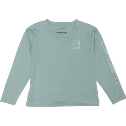 Carhartt Little Girls CA7127 Force® Sun Defender T-Shirt - UPF 50+, Long Sleeve in Med Green