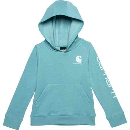 Carhartt Little Girls CA9873 Graphic Hoodie in Porcelain Heather