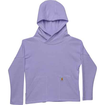Carhartt Little Girls CA9982 Thermal Hooded T-Shirt - Long Sleeve in Lavender