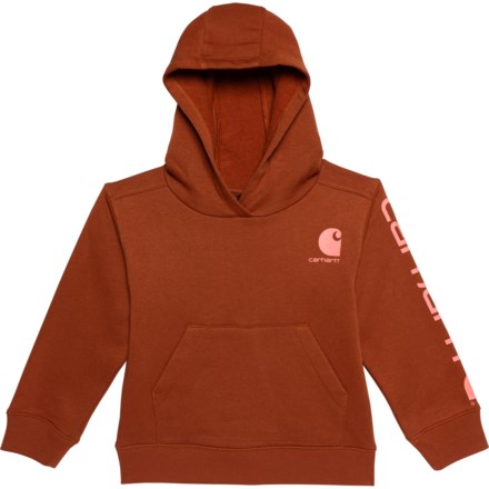 Carhartt Little Girls CA9983 Fleece Hoodie in Carhartt Brown