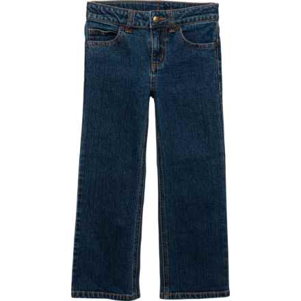 Carhartt Little Girls CK9420 Relaxed Fit Bootcut Jeans in Dark Blue