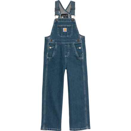 Carhartt Little Girls CM9739 Unlined Denim Bib Overalls in Med Wash Dn