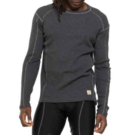 Carhartt MBL148 Force® Midweight Base Layer Top - Long Sleeve in Black Heather