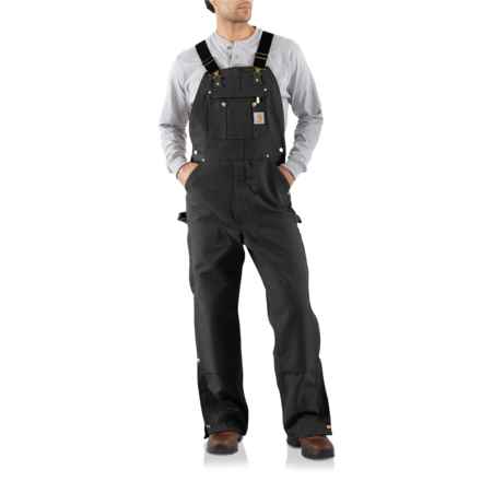 Carhartt R37 Big and Tall Zip-to-Thigh Bib Overalls - Unlined, Factory Seconds in Black
