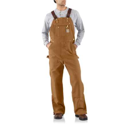 Carhartt R37 Big and Tall Zip-to-Thigh Bib Overalls - Unlined, Factory Seconds in Carhartt Brown