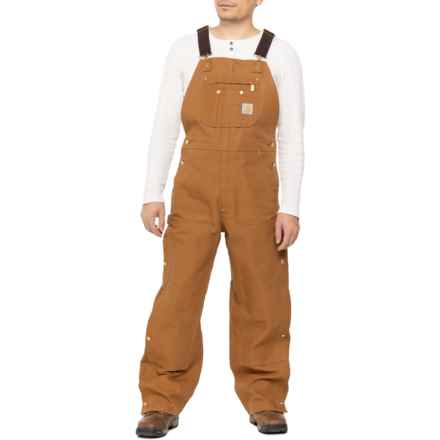 Carhartt R37 Loose Fit Firm Duck Zip-to-Thigh Bib Overalls - Factory Seconds in Carhartt Brown