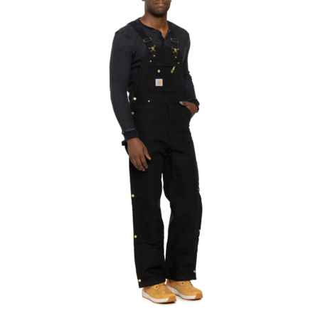 Carhartt R41 Loose Fit Firm Duck Bib Overall - Factory Seconds in Black