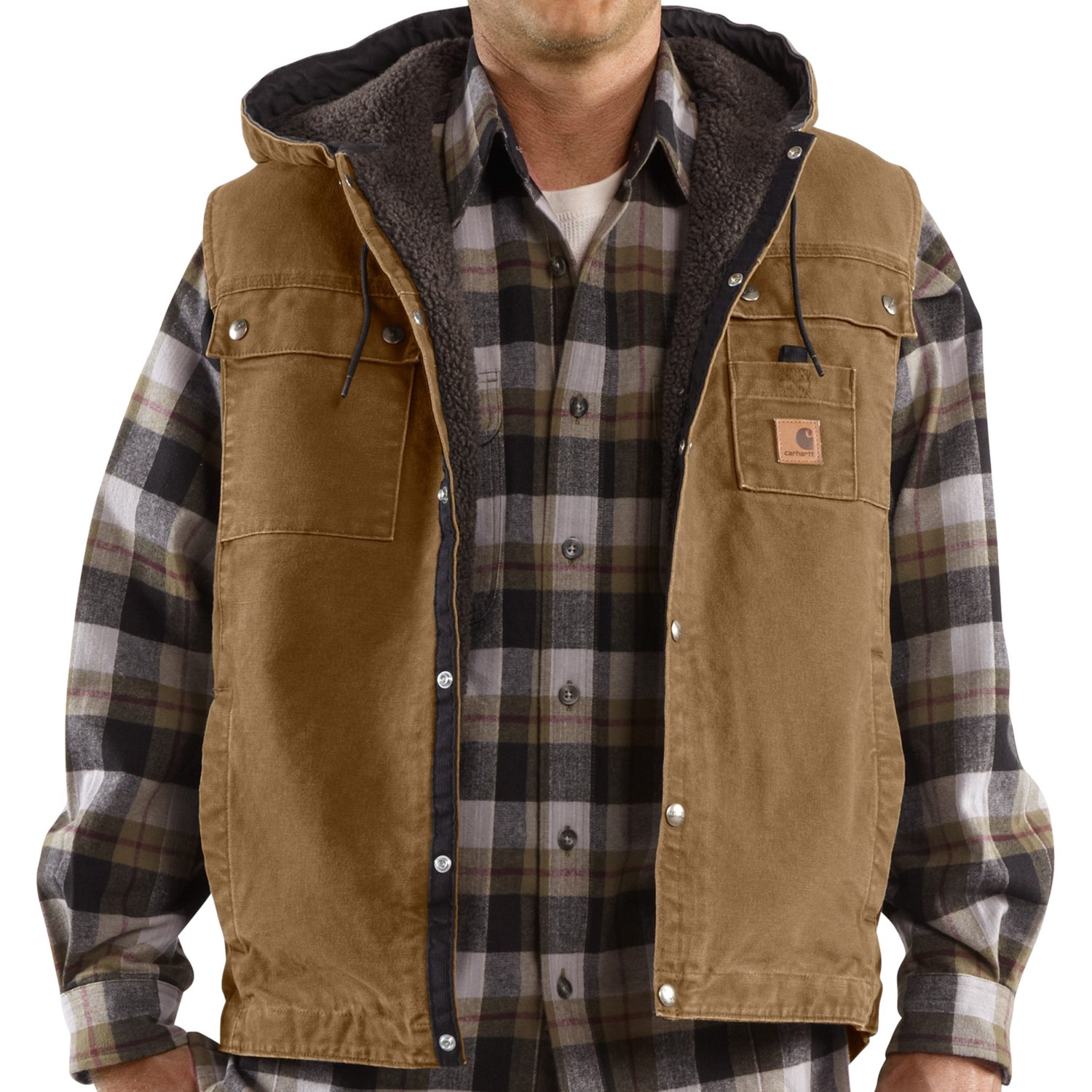 Carhartt Sandstone Multi-Pocket Vest (For Big Men)