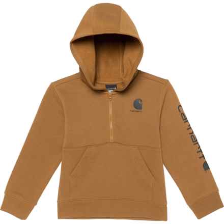 Carhartt Toddler Boys CA6273 Fleece Hoodie - Zip Neck in Brown