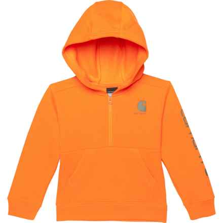 Carhartt Toddler Boys CA6273 Fleece Hoodie - Zip Neck in Orange