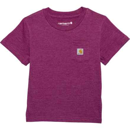 Carhartt Toddler Boys CA6375 Pocket T-Shirt - Short Sleeve in Magenta Ag