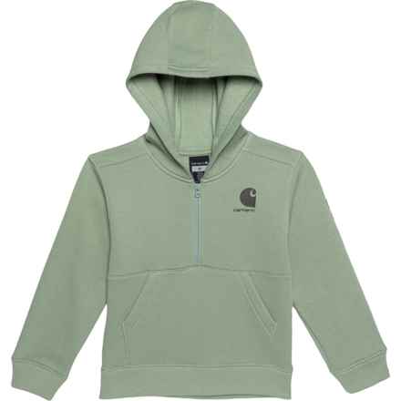 Carhartt Toddler Boys CA6386 Midweight Logo Hoodie - Zip Neck in Jade