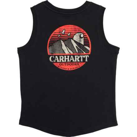 Carhartt Toddler Boys CA9943 Outdoor T-Shirt - Sleeveless in Caviar Blk