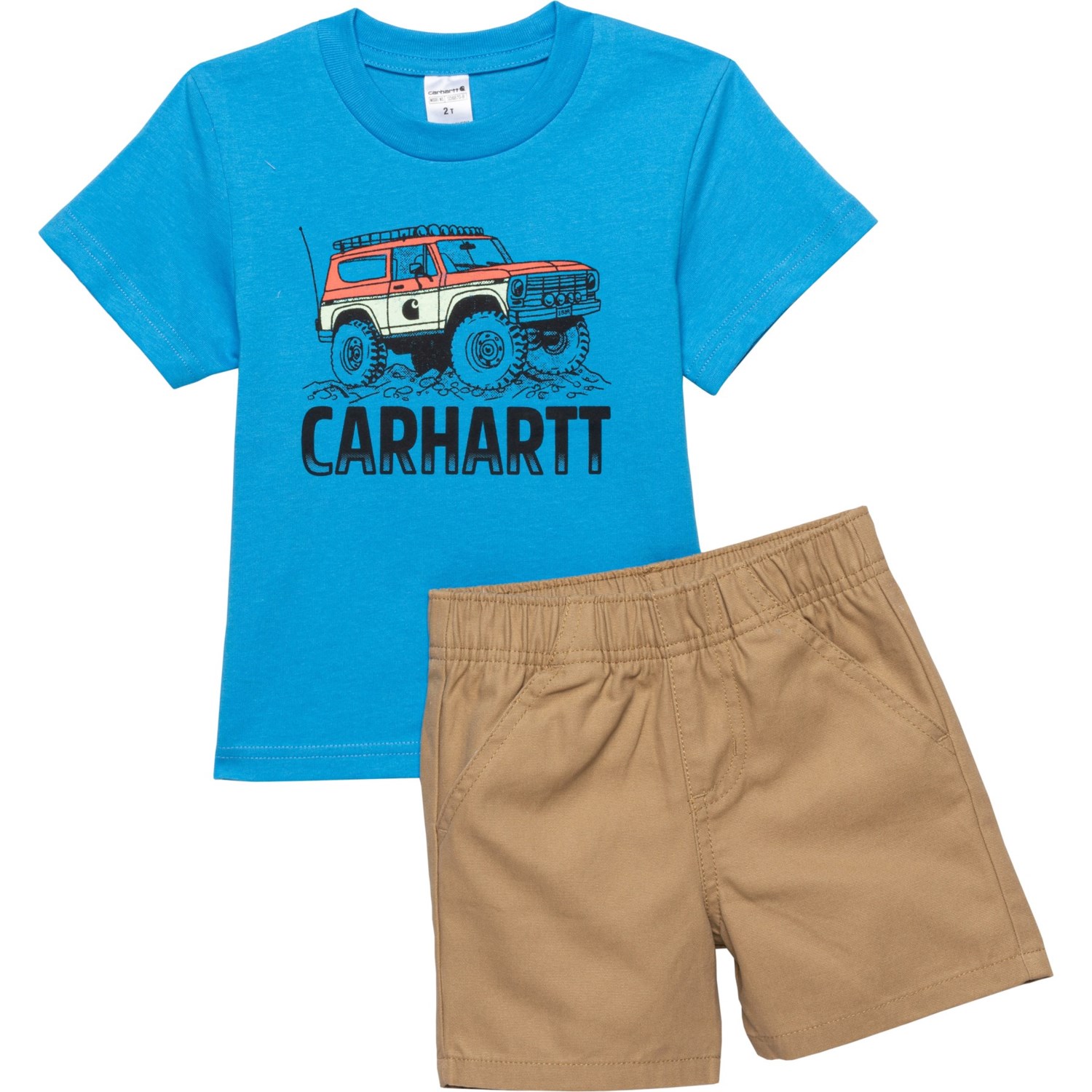 Carhartt Toddler Boys CG8870 Off-Road T-Shirt and Canvas Shorts