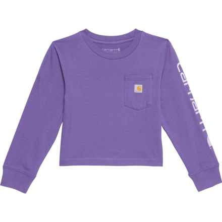 Carhartt Toddler Girls CA7035 Graphic Pocket T-Shirt - Long Sleeve in Purple