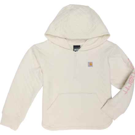 Carhartt Toddler Girls CA7106 Quilted Sweatshirt - Zip Neck in Light Beige