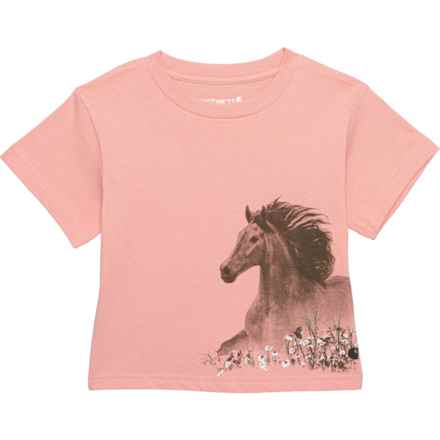 Carhartt Toddler Girls CA9937 Graphic T-Shirt - Short Sleeve in Peaches N Cream