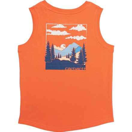 Carhartt Toddler Girls CA9942 Forest T-Shirt - Sleeveless in Living Coral