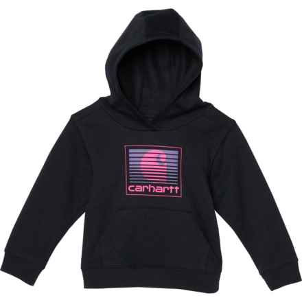 Carhartt Toddler Girls CA9985 Graphic Hoodie in Caviar Black