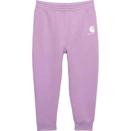Carhartt Toddler Girls CK9465 Logo Fleece Sweatpants in Light Purple