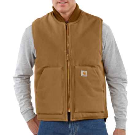 Carhartt V01 Arctic Quilt-Lined Duck Vest - Insulated in Carhartt Brown