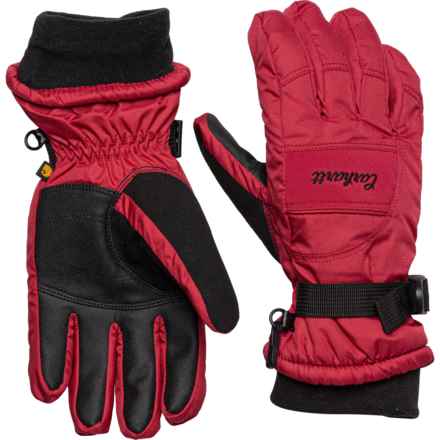 Carhartt WA684 FastDry® Ski Gloves - Waterproof, Insulated (For Women) in Crabapple