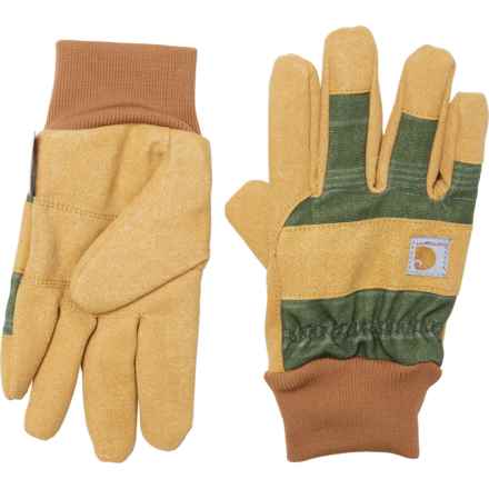 Carhartt WA685 Duck Knit Cuff Gloves - Insulated in Basil Stripe