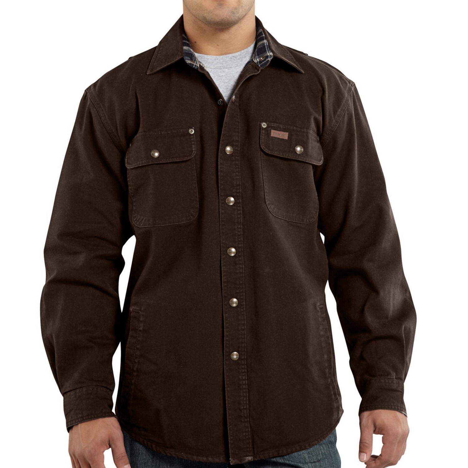 Carhartt Weathered Canvas Shirt Jacket (For Tall Men)