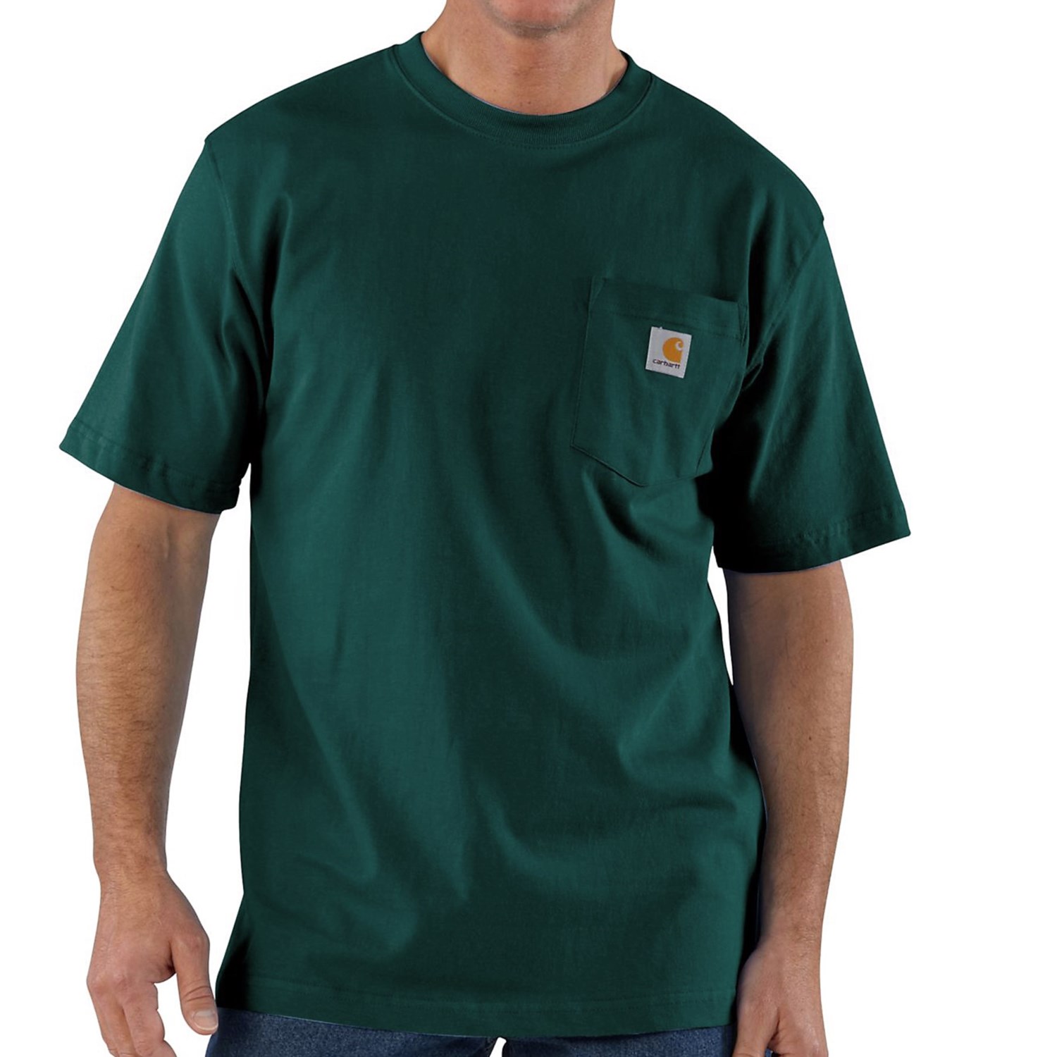 Carhartt Work Wear T Shirt   Short Sleeve (For Men) in Hunter Green