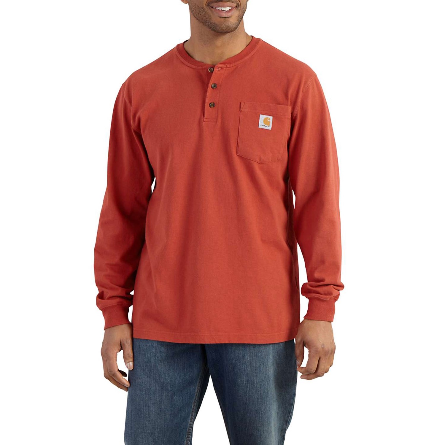 Carhartt Workwear Pocket Henley Shirt – Long Sleeve (For Men)