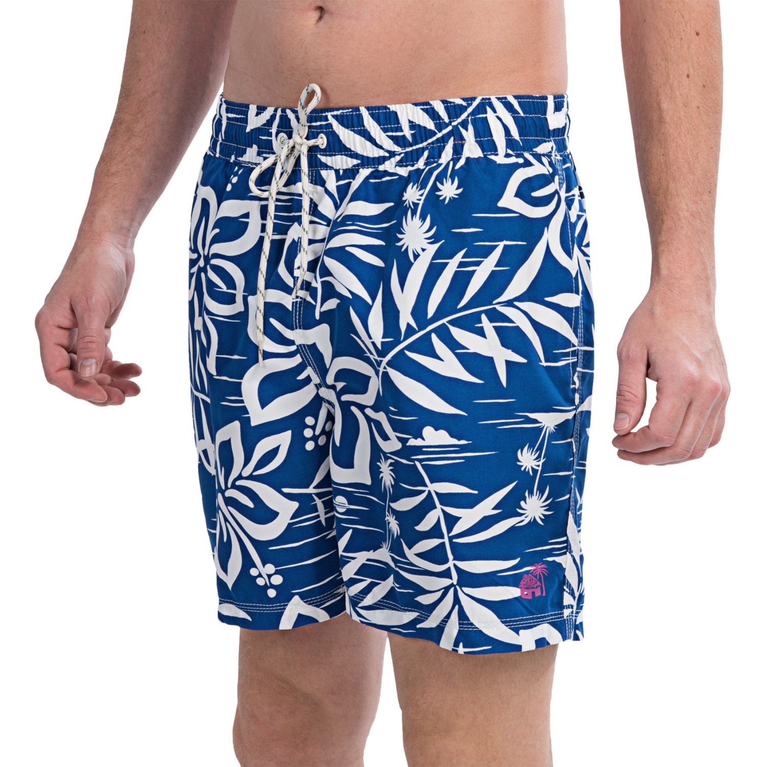Caribbean Joe Hawaiian Print Swim Trunks (For Men) - Save 53%