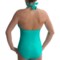 3206G_3 Caribbean Sand One-Piece Halter Swimsuit - Scrunchies Straps (For Women)