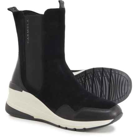CARMELA Comfort Flex Ankle Boots - Suede (For Women) in Black