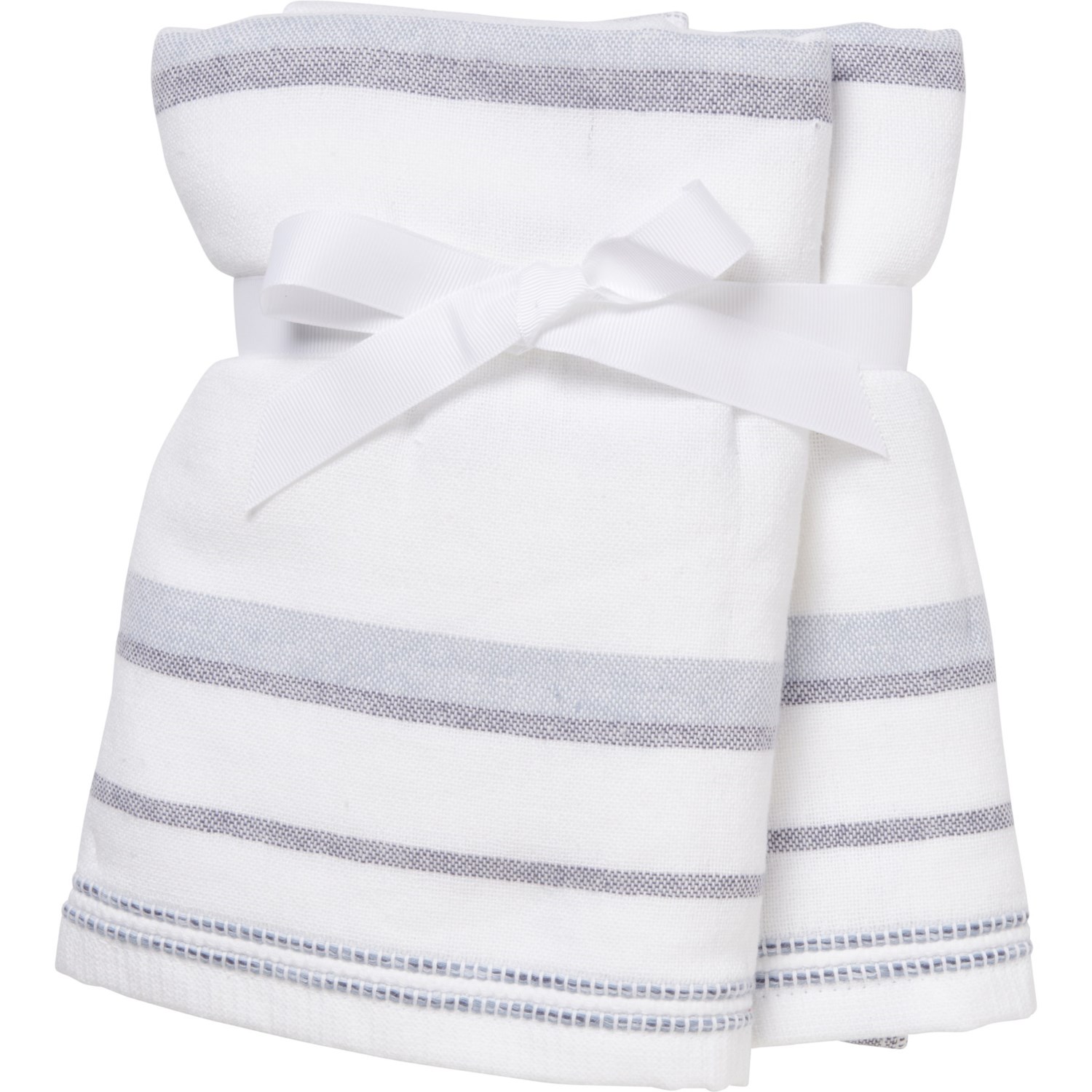 Caro Home Sasha YarnDyed Fouta Zero Twist Hand Towels 2Pack, 450 gsm, Periwinkle Save 42