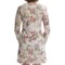 9531A_2 Carole Hochman 36” Printed Sleep Shirt - V-Neck, Long Sleeve (For Women)