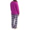 9989R_2 Carole Hochman Microfleece Pajamas - Long Sleeve (For Women)
