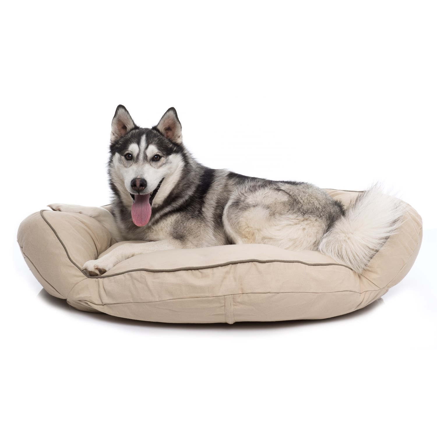 Carolina Pet Classic Canvas Bolster Round Dog Bed 35”