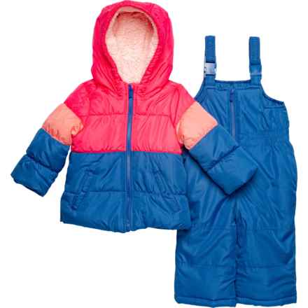 Carter's Infant Girls Heavyweight Jacket and Bib Pants Snowsuit - Insulated in Royal Blue