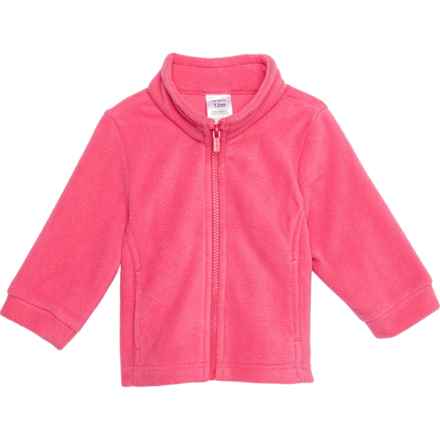 Carter's Infant Girls Supersoft Polar Fleece Full-Zip Jacket in Pink