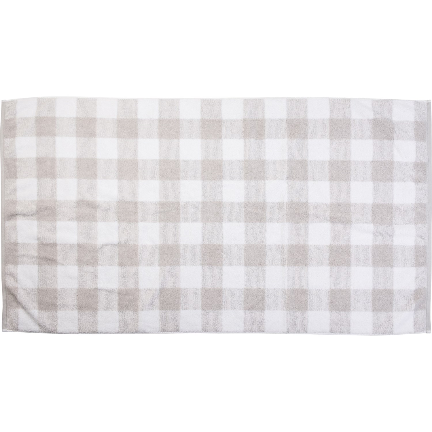 Casaba Buffalo Check Cotton Dye Jacquard Bath Towel 30x54”, WhiteFlint Save 45