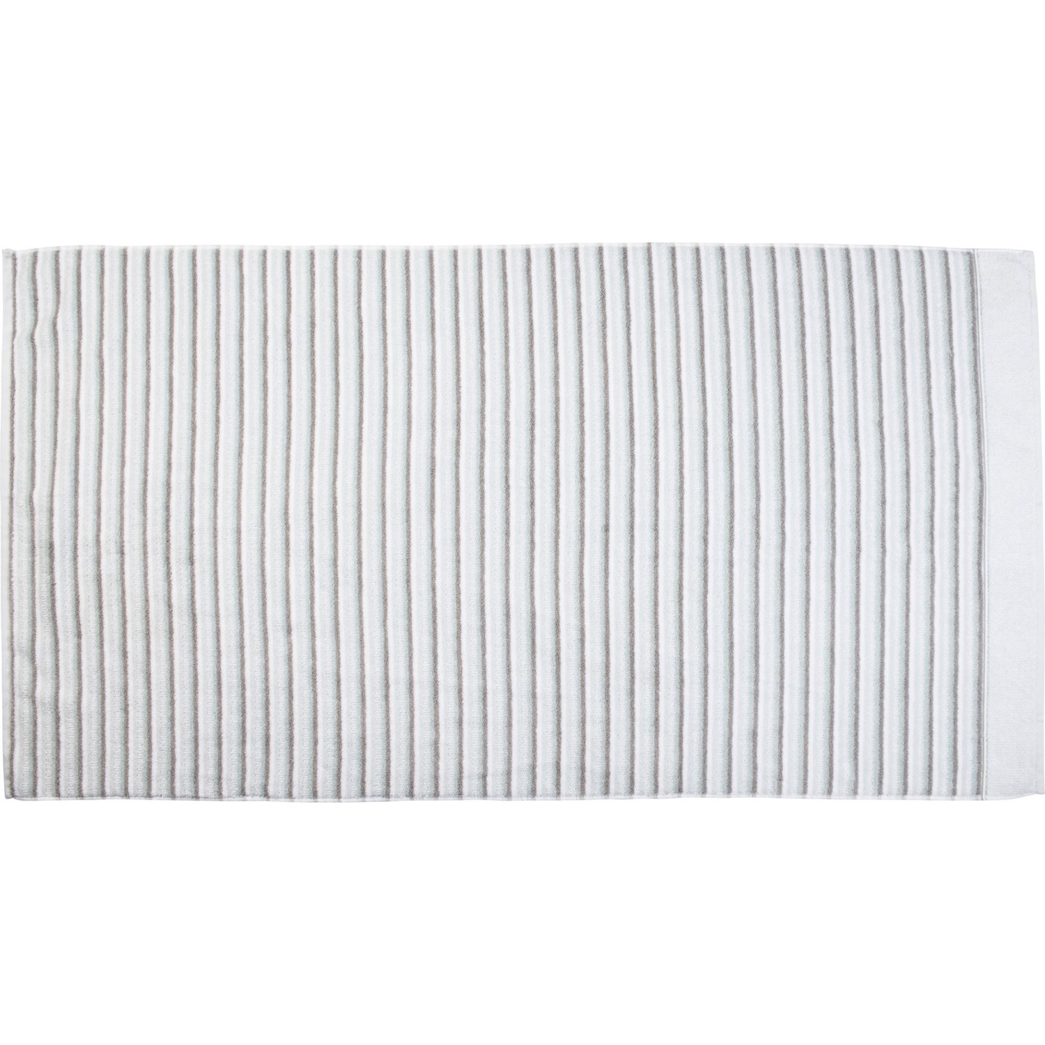 Casaba Heather Stripe Zero Twist Cotton Dobby Bath Towel WhiteSage