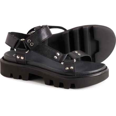 Ca'Shott Made in Portugal Caalison Chunky Sandals - Leather (For Women) in Black