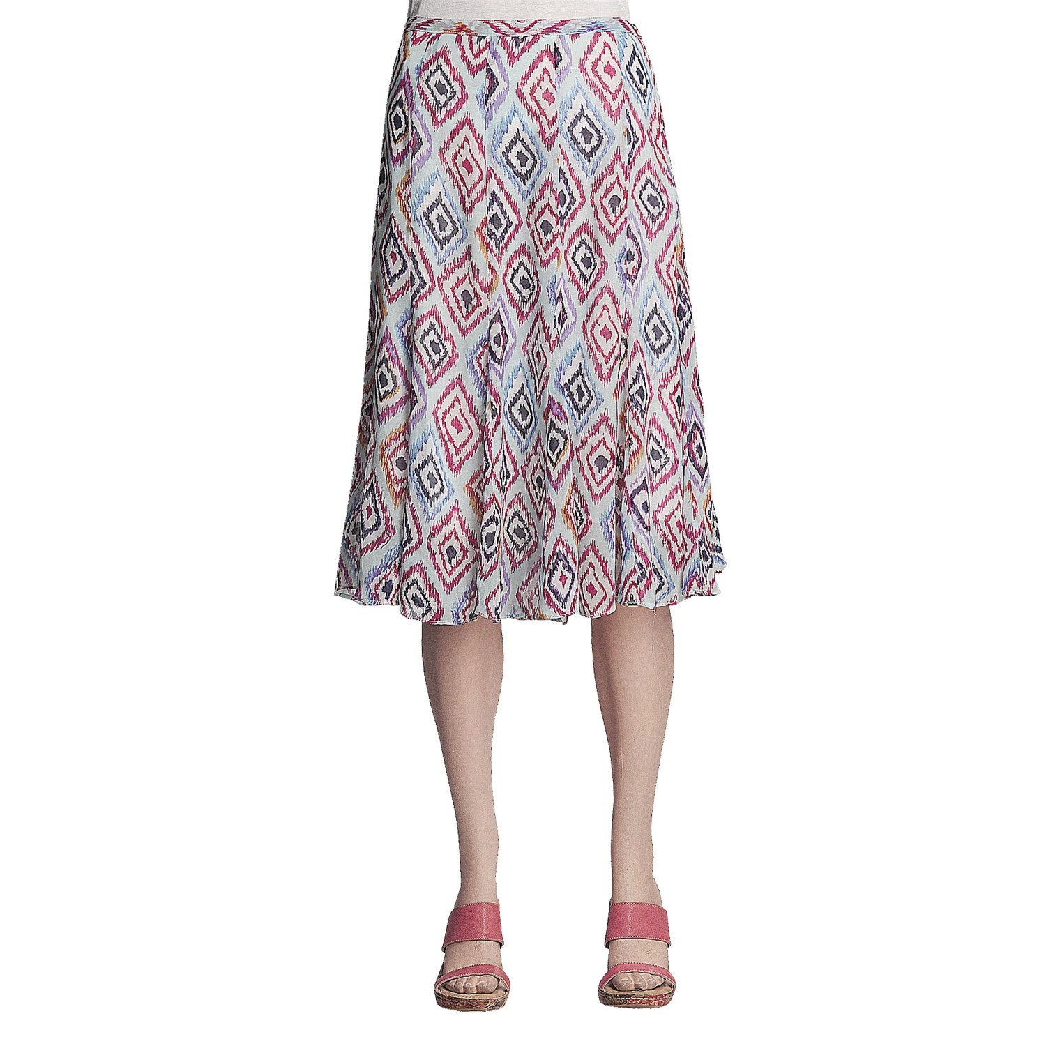 Casual Studio Georgette Skirt (For Women) in Ikat Multi