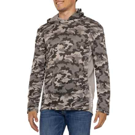 Caterpillar CoolMax® Lightweight Hooded Shirt - UPF 50+, Long Sleeve in Stone Camo