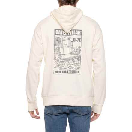 Caterpillar D-7E Graphic French Terry Hoodie - Relaxed Fit in Vanilla