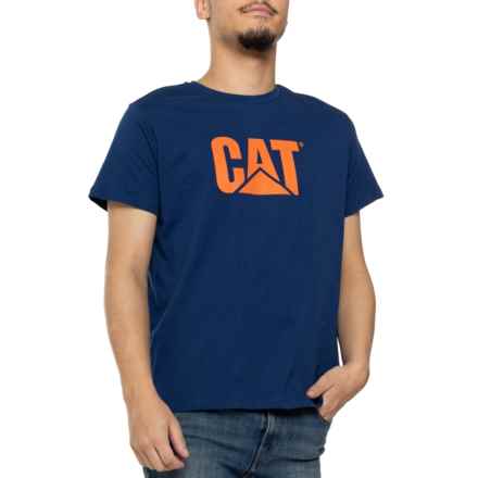 Caterpillar Original Fit Logo T-Shirt - Short Sleeve in Estate Blue