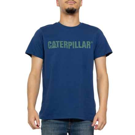 Caterpillar Original Fit  Logo T-Shirt - Short Sleeve in Estate Blue