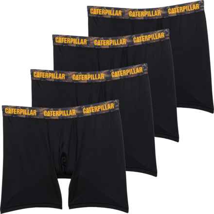 Caterpillar Stretch Boxer Briefs - 4-Pack in Black